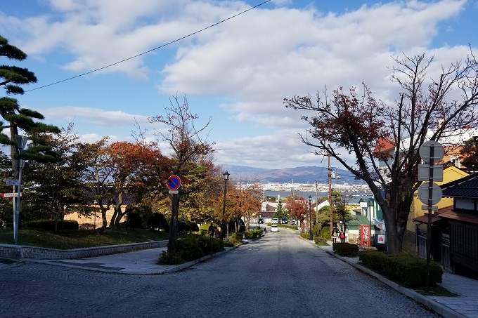函館の元町公園付近の坂